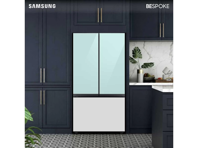 Product - Morning Blue Glass Top and White Glass Bottom Panels