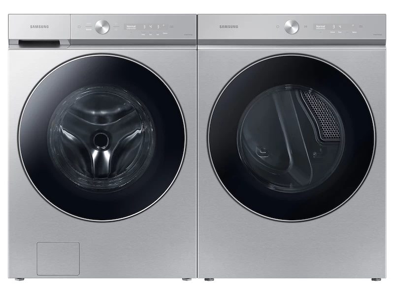 Bespoke Ultra Capacity AI Front Load Washer and Electric Dryer in Silver Steel BNDL1657833038062