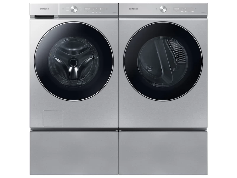 Bespoke Ultra Capacity AI Front Load Washer and Electric Dryer in Silver Steel BNDL1657833038062