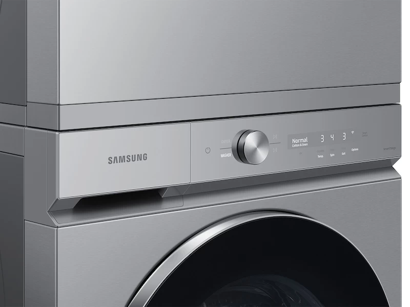 Bespoke Ultra Capacity AI Front Load Washer and Electric Dryer in Silver Steel BNDL1657833038062