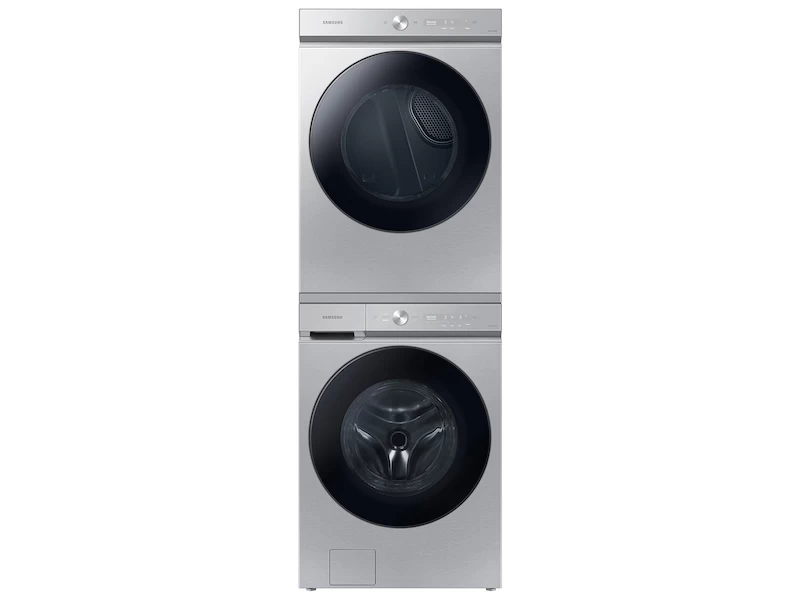 Bespoke Ultra Capacity Front Load Washer and Gas Dryer in Silver Steel BNDL1657833857548