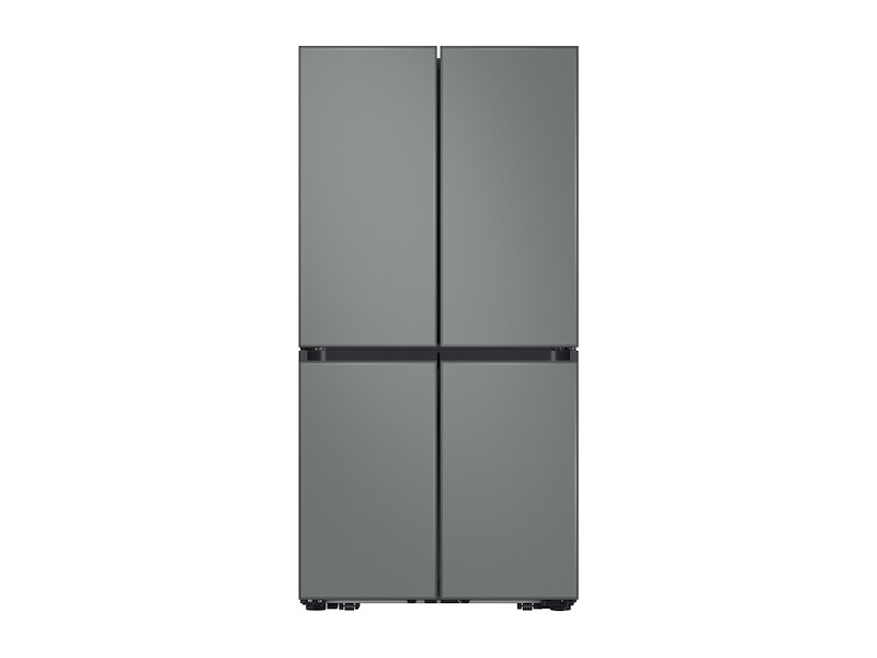 Bespoke 4-Door Flex™ Refrigerator (29 cu. ft.) with Beverage Center™ in Matte Grey Glass (Customizable Panels) BNDL1709231064060