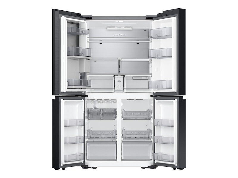 Bespoke 4-Door Flex™ Refrigerator (29 cu. ft.) with Beverage Center™ in Matte Grey Glass (Customizable Panels) BNDL1709231064060, product image 2 of 11