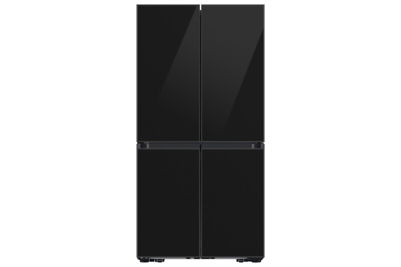 Bespoke 4-Door Flex™ Refrigerator (23 cu. ft.) with Beverage Center ™ in Charcoal Glass (Customizable Panels) BNDL1709233207205