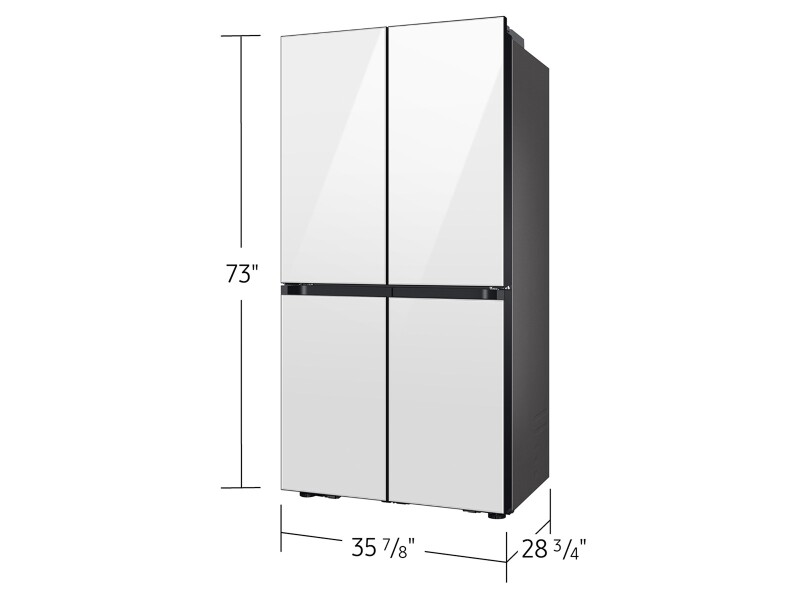 Bespoke 4-Door Flex™ Refrigerator (23 cu. ft.) with Beverage Center ™ in Charcoal Glass (Customizable Panels) BNDL1709233207205, product image 2 of 8