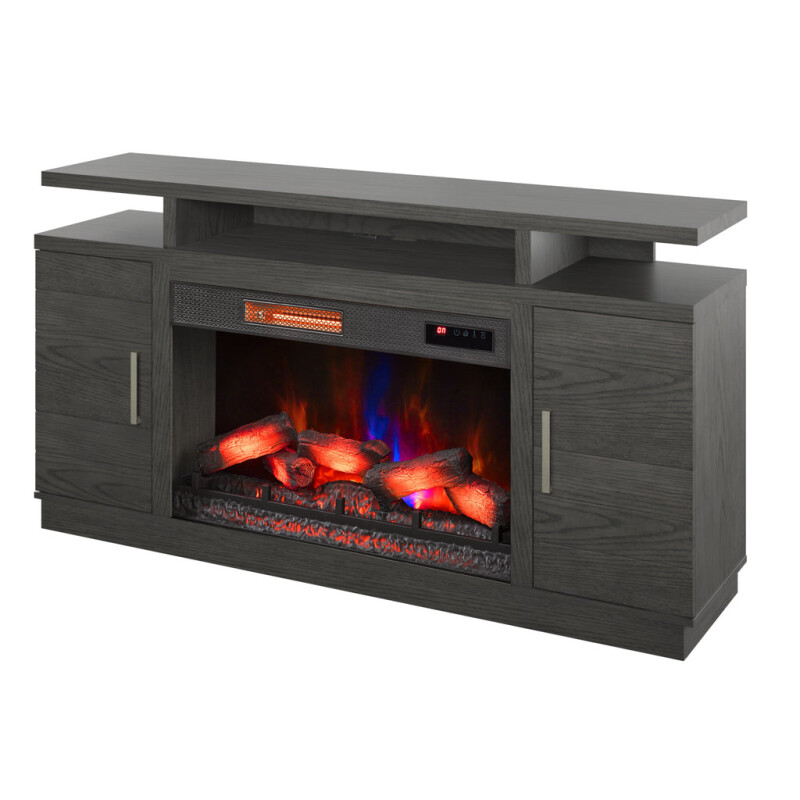 Bell'O Breya Media Stand with Electric Fireplace Insert Included BREYA