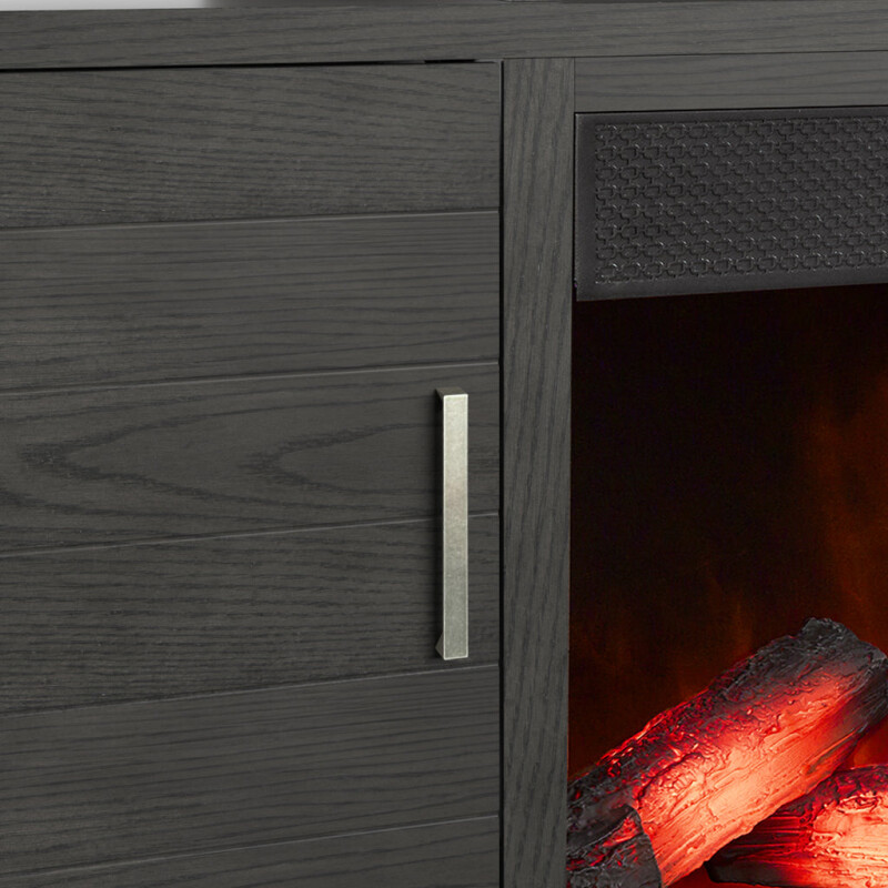 Bell'O Breya Media Stand with Electric Fireplace Insert Included BREYA