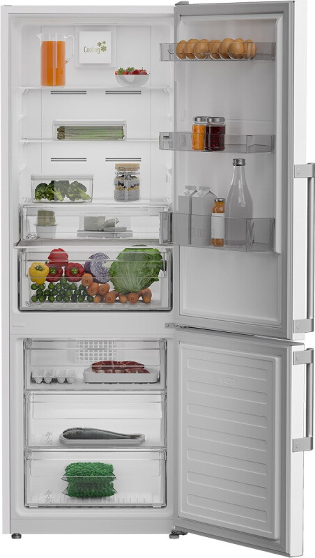 24" Counter Depth 11.43 cu. ft. Bottom Freezer Refrigerator White view 3