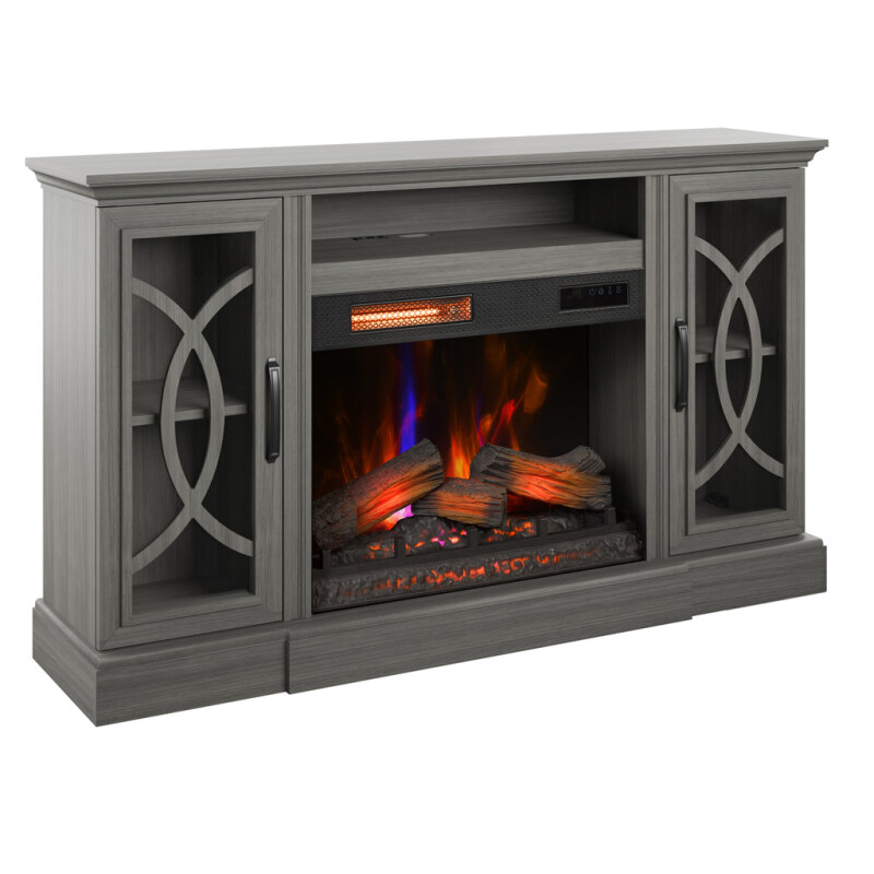 Bell'O Brooke Media Stand with Electric Fireplace Insert Included BROOKE