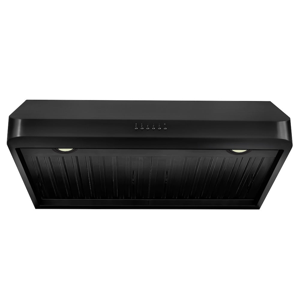 30 In. 600 Cfm Ducted Under Cabinet Range Hood In Black Stainless Steel BS62330