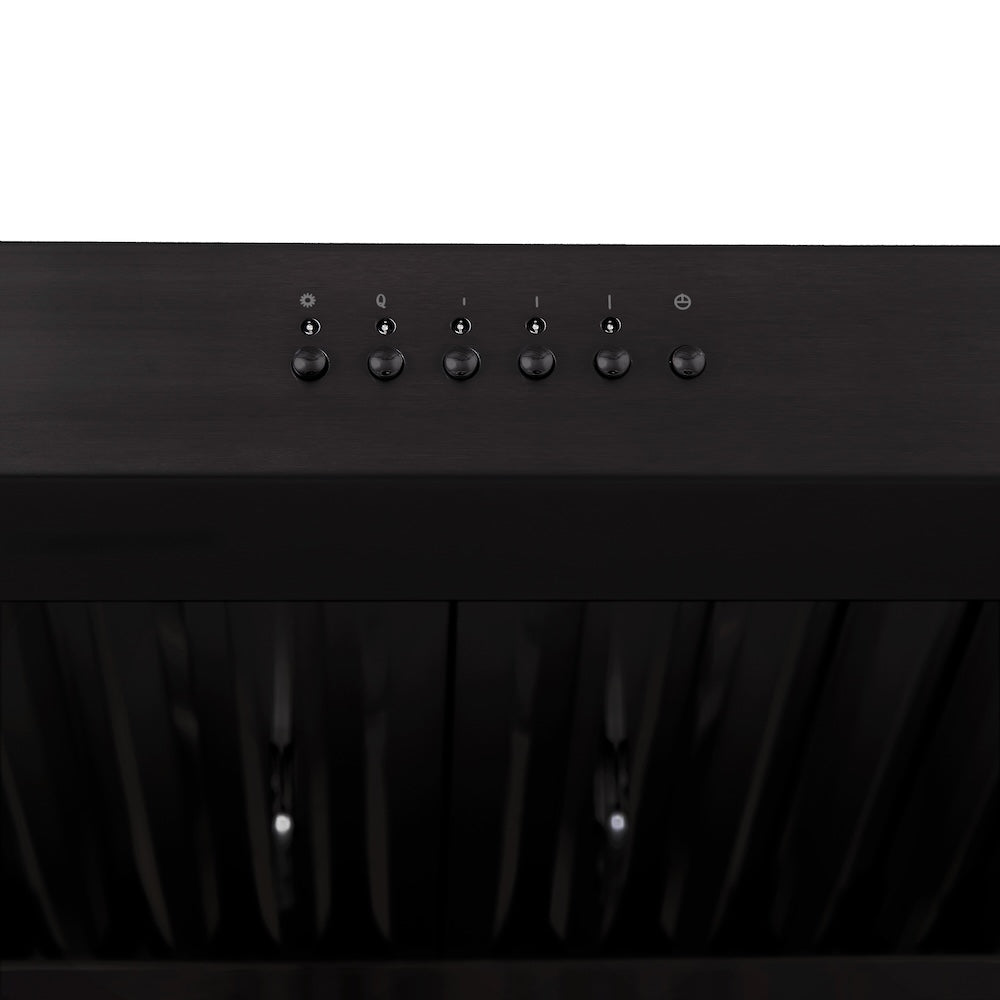 30 In. 600 Cfm Ducted Under Cabinet Range Hood In Black Stainless Steel BS62330