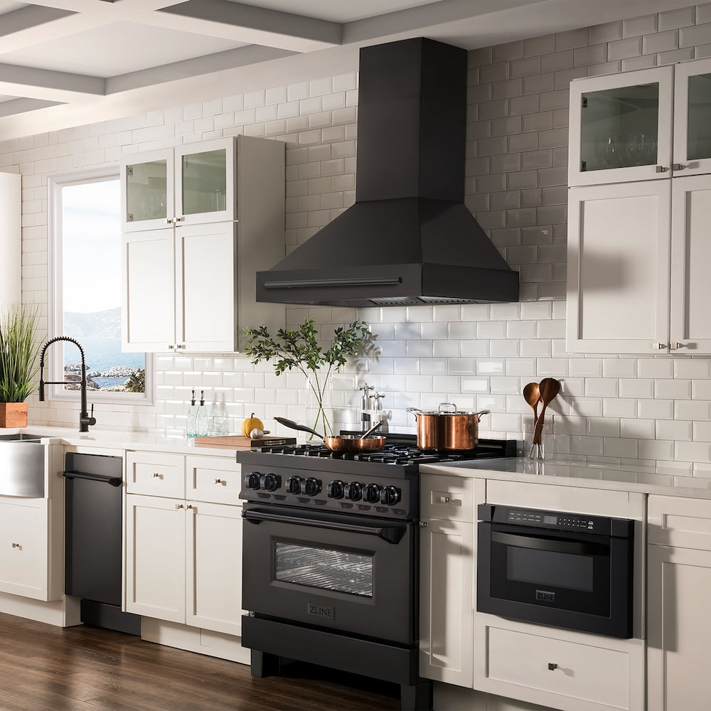 30 In. Black Stainless Steel Range Hood With Black Stainless Steel Handle BS65530BS