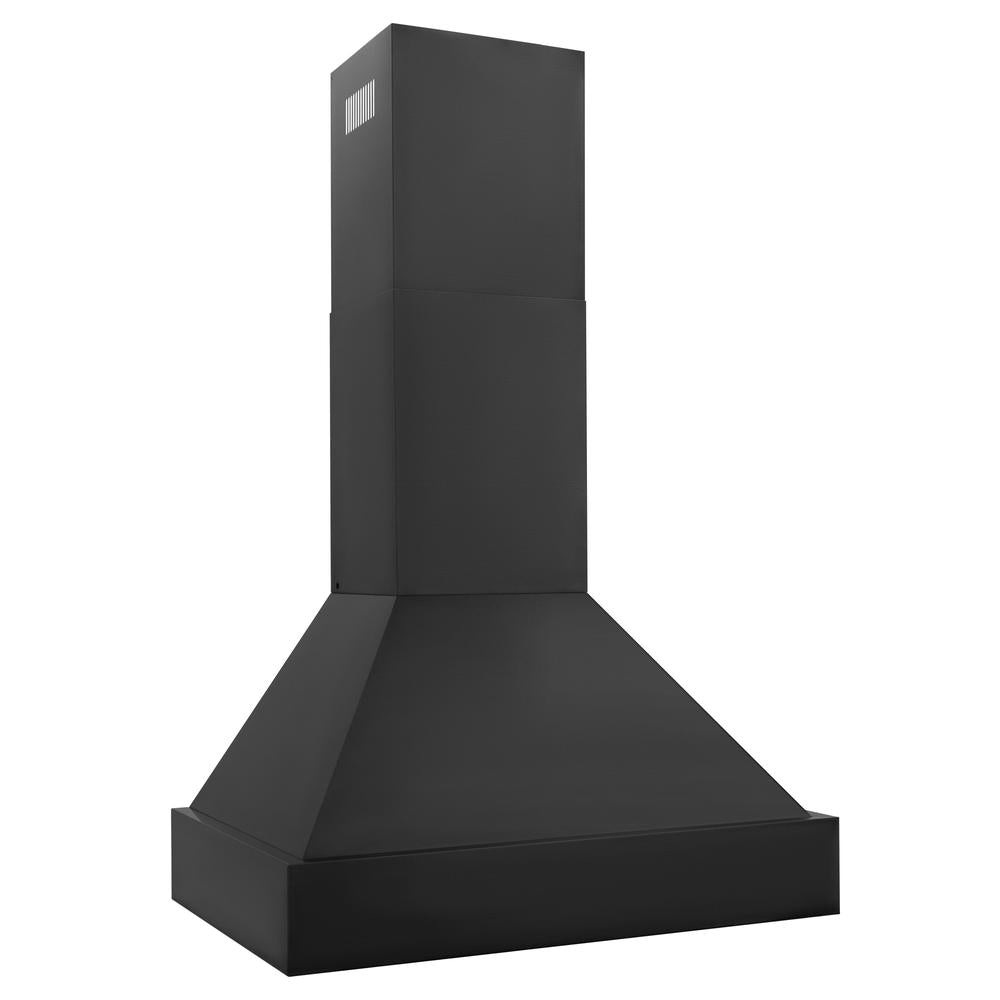30 In. Convertible Vent Black Stainless Steel Wall Mount Range Hood BS655N30