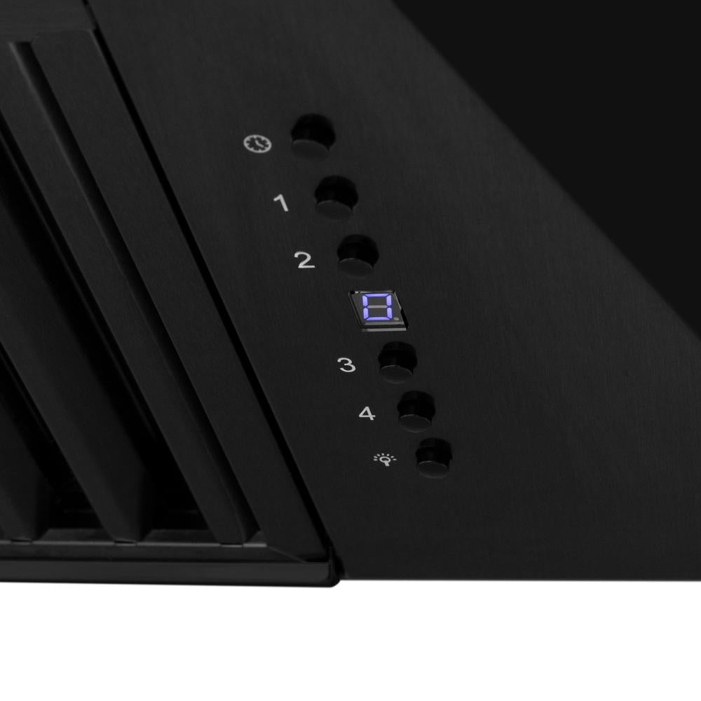 30 In. Convertible Vent Black Stainless Steel Wall Mount Range Hood BS655N30