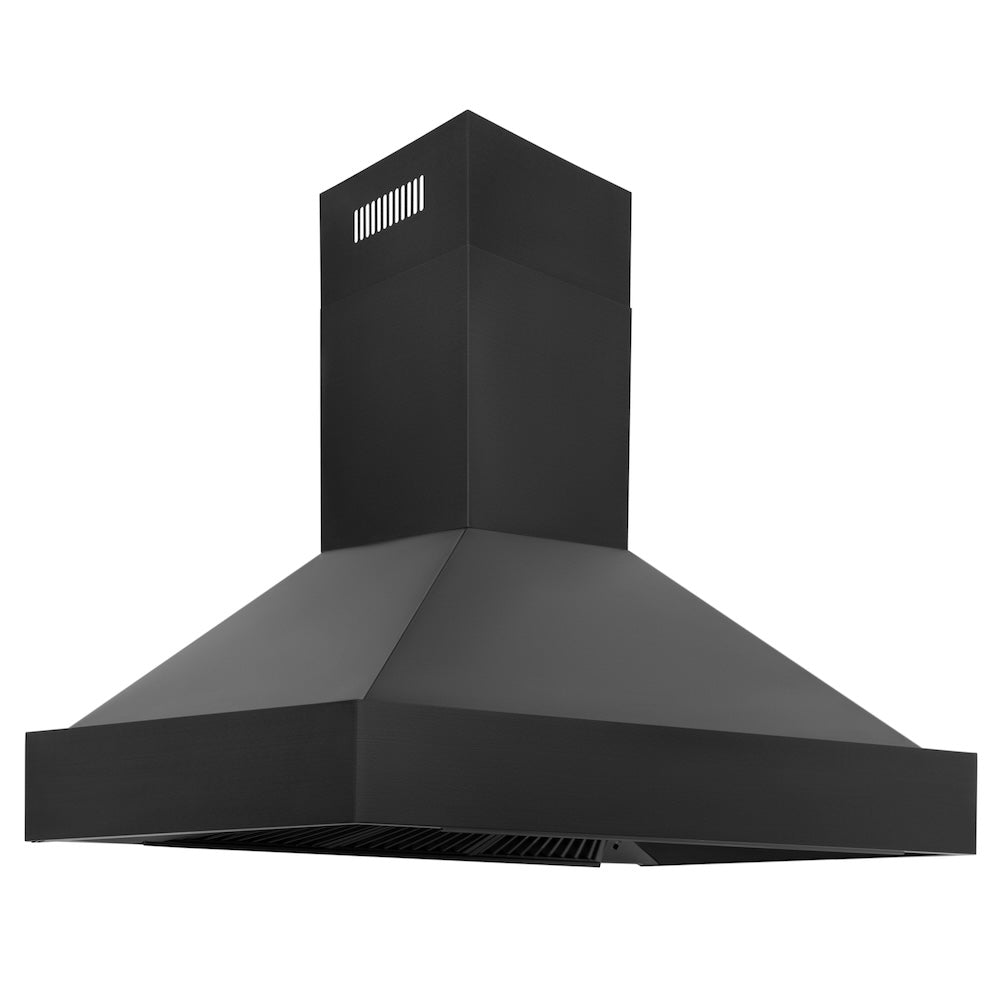 48 In. Ducted Vent Black Stainless Steel Wall Mount Range Hood BS655N48