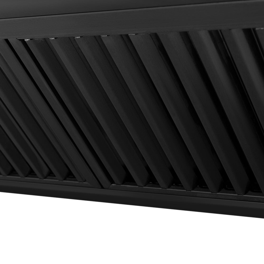 48 In. Ducted Vent Black Stainless Steel Wall Mount Range Hood BS655N48