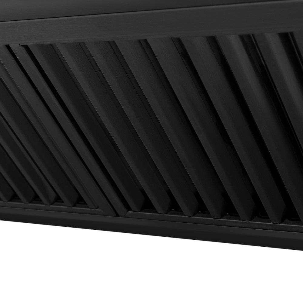 Autograph Edition 36 In. Black Stainless Steel Range Hood With Champagne Bronze Handle BS655Z36CB