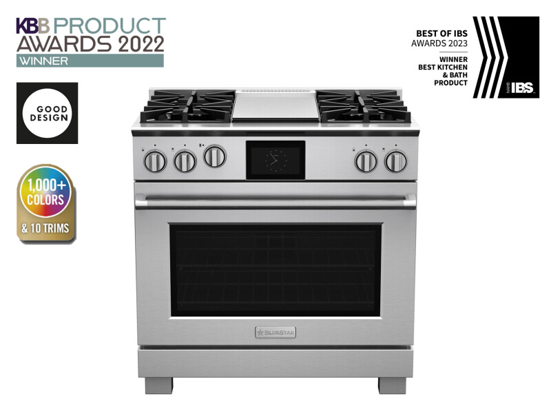 36″ Dual Fuel Range with 12″ Griddle BSDF364G