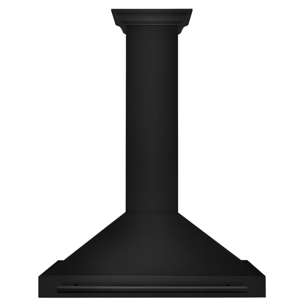 36 in. Convertible Black Stainless Steel Wall Mount Range Hood With Black Stainless Steel Handle BSKB4X36