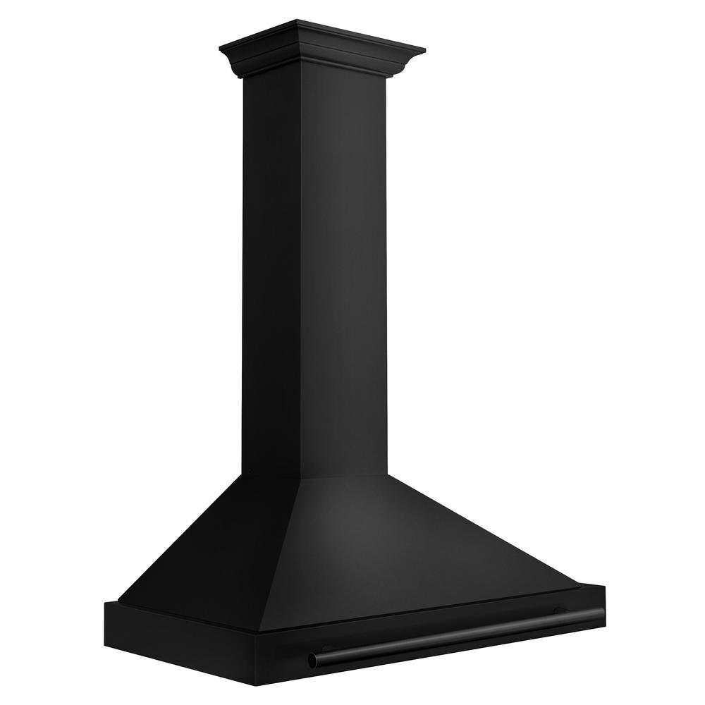 36 in. Convertible Black Stainless Steel Wall Mount Range Hood With Black Stainless Steel Handle BSKB4X36