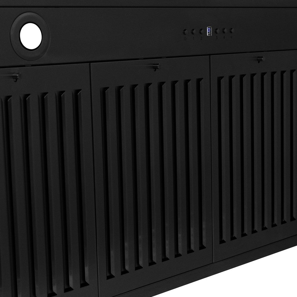 48 in. Convertible Black Stainless Steel Wall Mount Range Hood With Black Stainless Steel Handle BSKB4X48