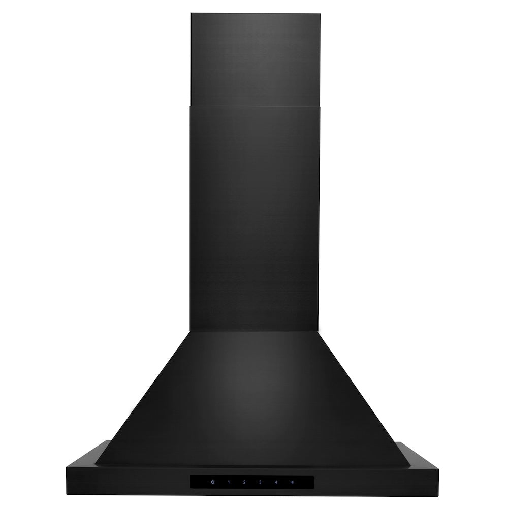 24 In. Convertible Vent Wall Mount Range Hood In Black Stainless Steel BSKBN24