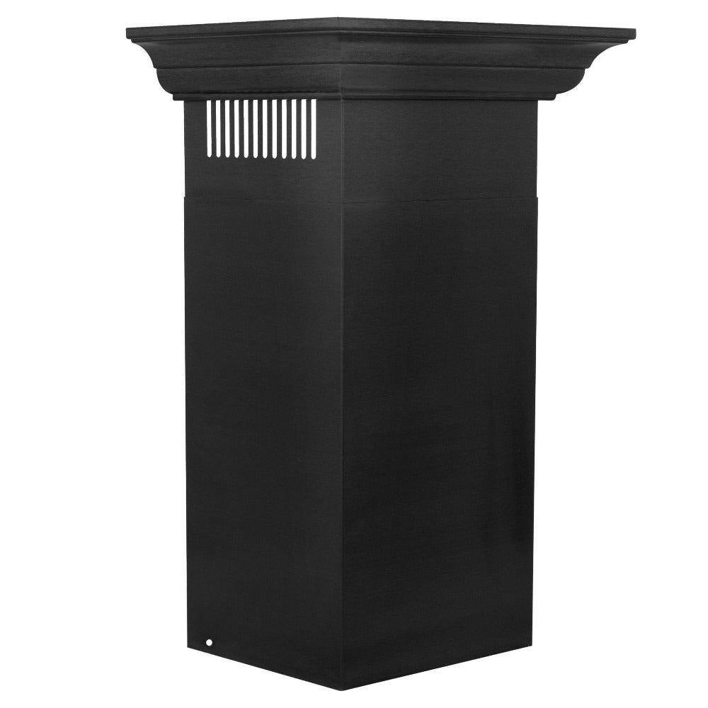 42"Convertible Vent Wall Mount Range Hood in Black Stainless Steel with Crown Molding BSKBNCRN42