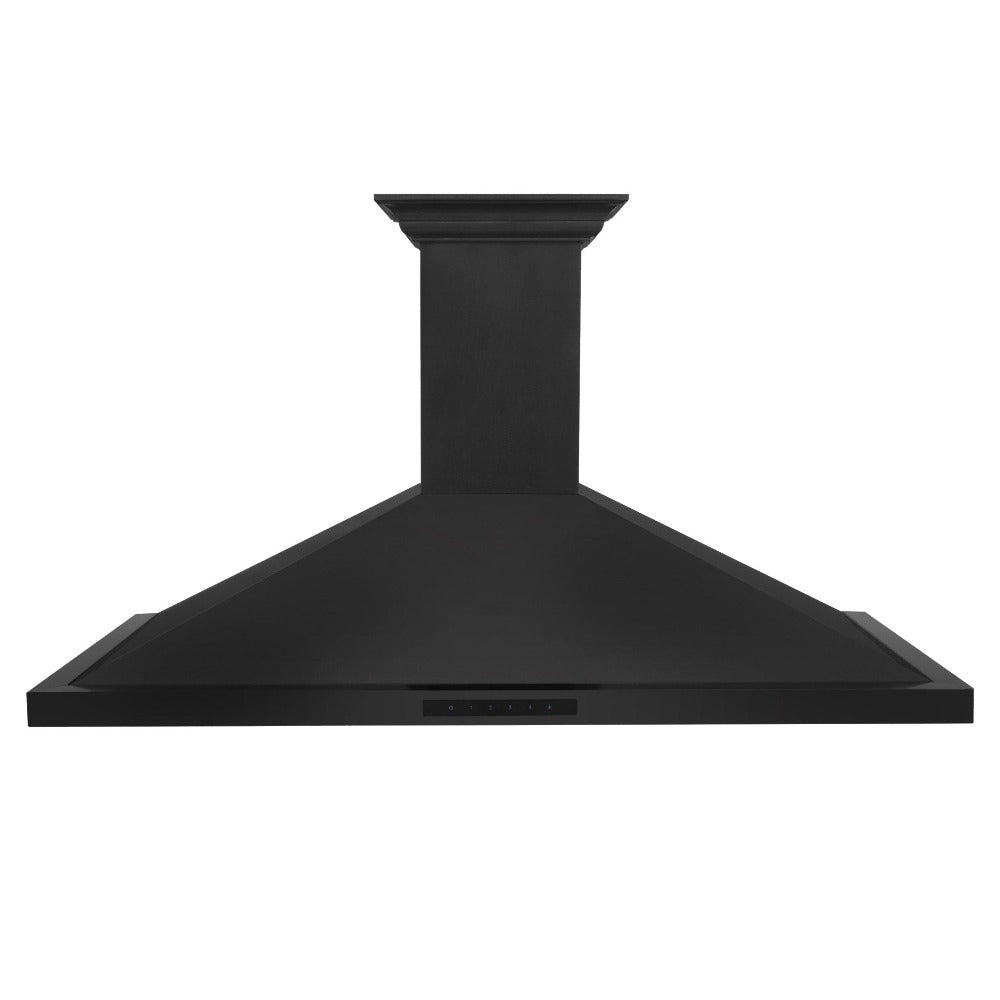 42 In. Crownsound™ Ducted Vent Wall Mount Range Hood In Black Stainless Steel With Built-in Bluetooth Speakers BSKBNCRNBT42