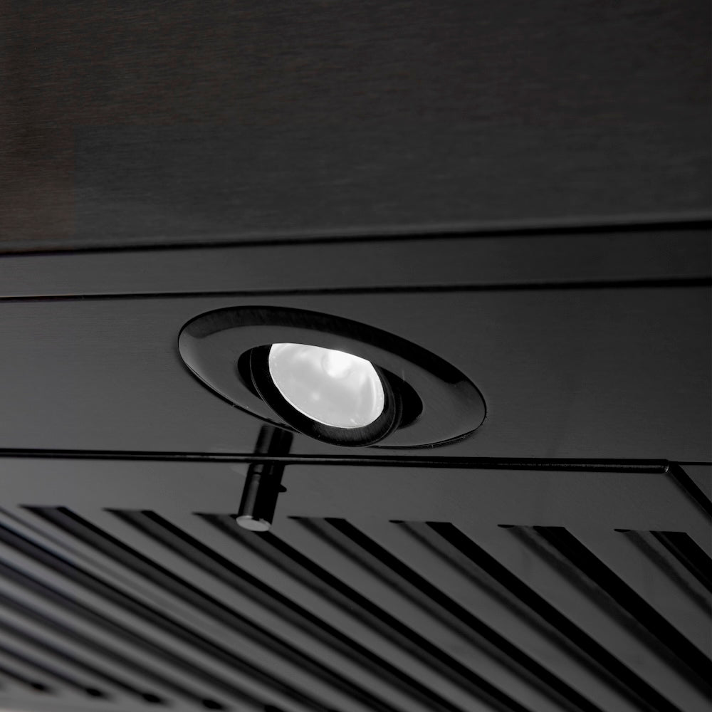 24 In. Convertible Vent Wall Mount Range Hood In Black Stainless Steel BSKEN24