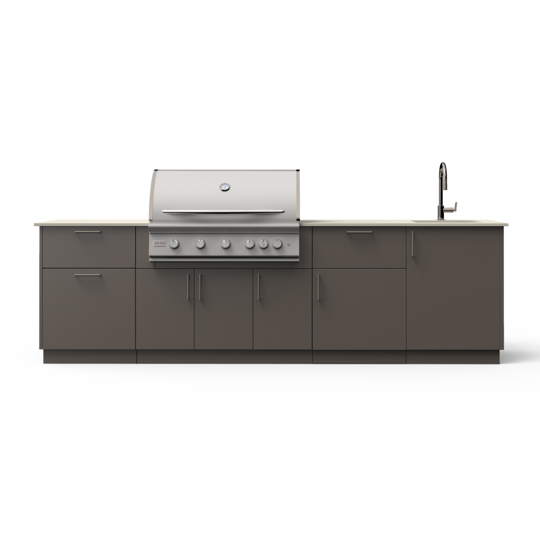 Sunset 10-Ft Outdoor Kitchen Island w/ 40-Inch Premium LTE+ BSNST40GUNKEONNGS