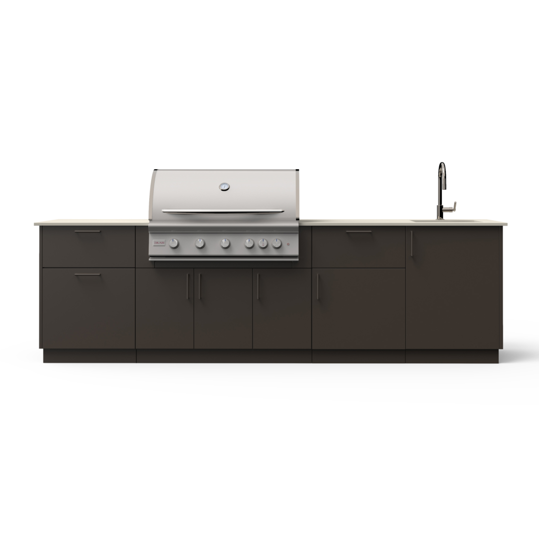 Sunset 10-Ft Outdoor Kitchen Island w/ 40-Inch Premium LTE+ BSNST40GUNKEONNGS