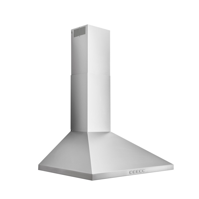 Broan 30-Inch Convertible Wall-Mount Pyramidal Chimney Range Hood, 450 Max CFM Stainless Steel BWP1304SS Picture 1