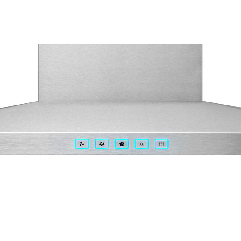 30-Inch Convertible Wall-Mount Low Profile Pyramidal Chimney Range Hood, 450 MAX CFM BWS2304SS
