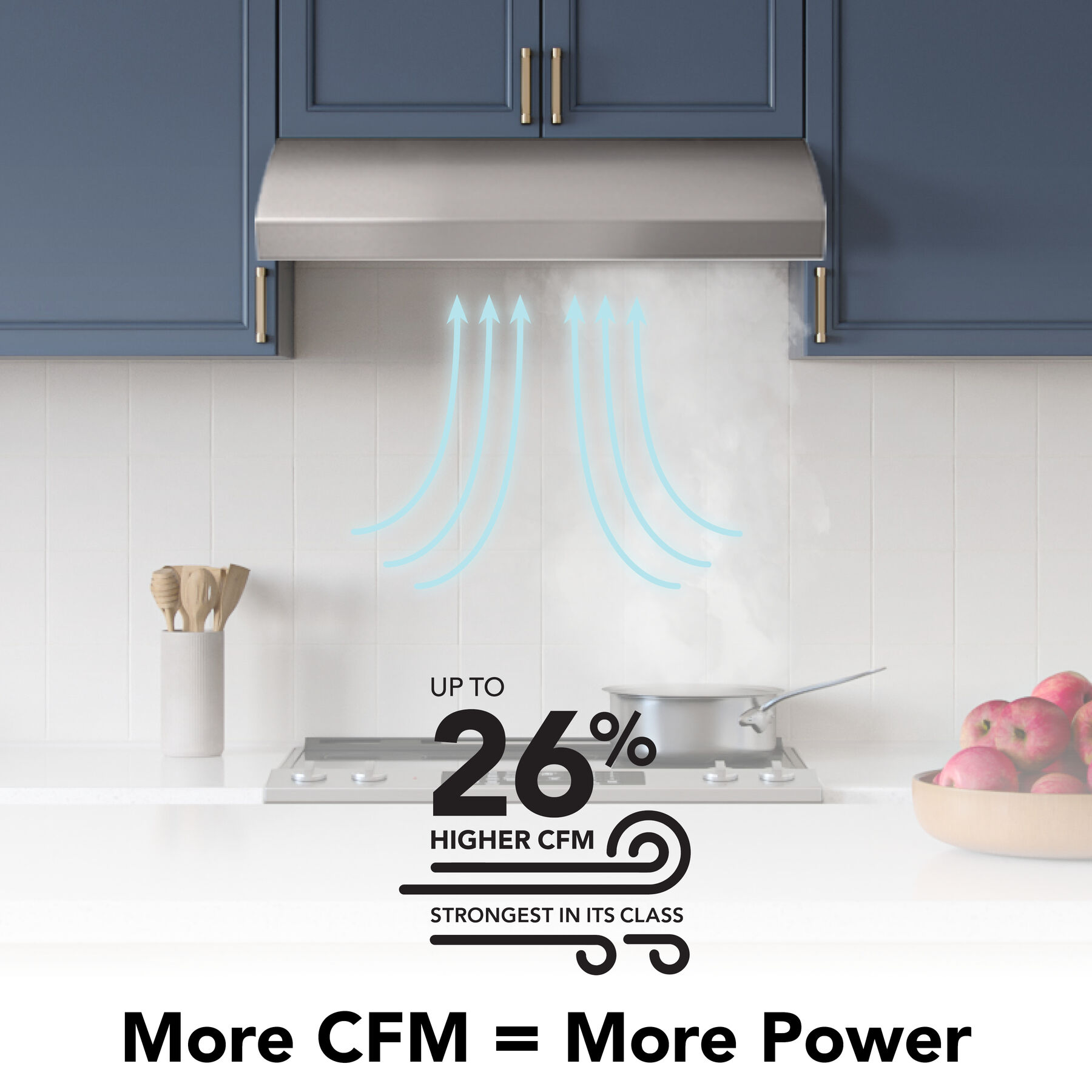 30-Inch 4-Way Convertible Under-Cabinet Range Hood, 270 Max CFM view 2