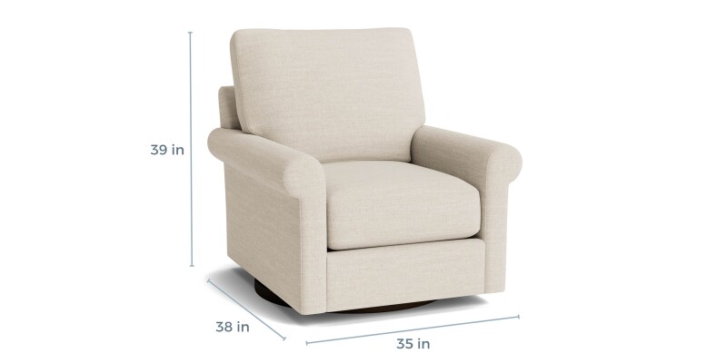 True Custom™ True Custom® Roll Arm Swivel Chair C10005SF21