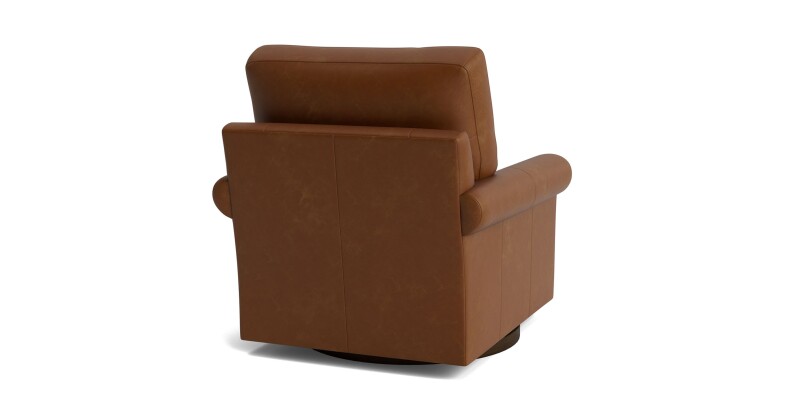 True Custom™ True Custom® Leather Roll Arm Swivel Chair C10005SFL55