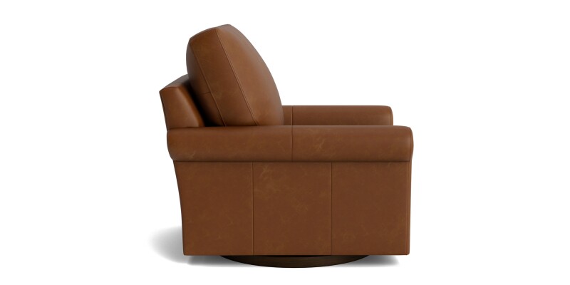 True Custom™ True Custom® Leather Roll Arm Swivel Chair C10005SFL56