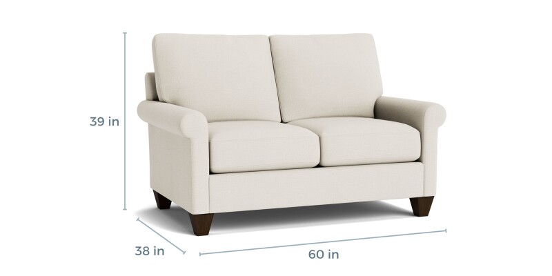 True Custom™ True Custom® Roll Arm Loveseat C10022SF30