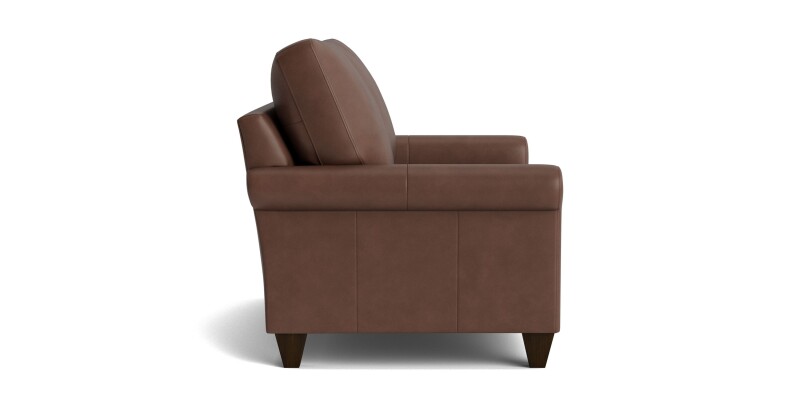 True Custom™ True Custom® Leather Roll Arm Loveseat C10022SFL58