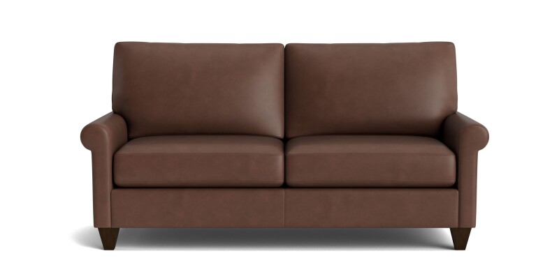 True Custom™ True Custom® Leather Roll Arm Studio Sofa C10052SFL52