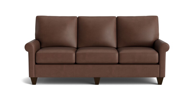 True Custom™ True Custom® Leather Roll Arm Sofa C10072SFL55