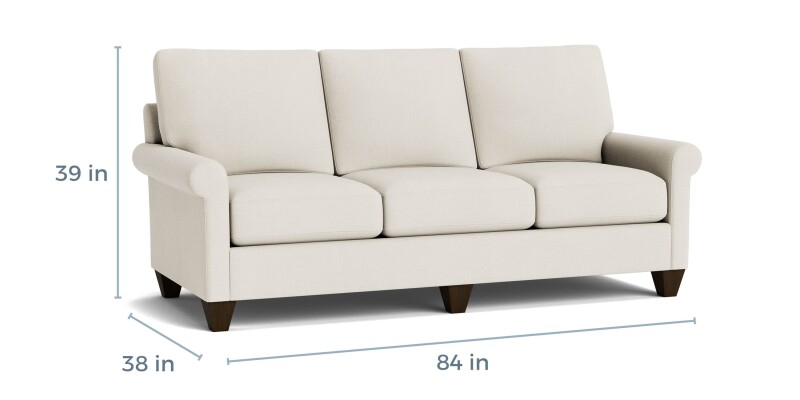 True Custom™ True Custom® Roll Arm Sofa C1007QSF22