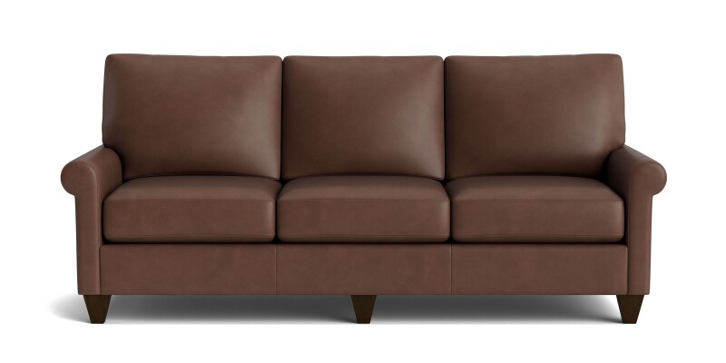 True Custom™ True Custom® Leather Roll Arm Sofa C10082SFL56