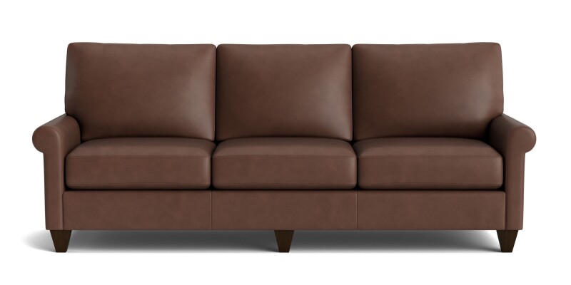 True Custom™ True Custom® Leather Roll Arm Sofa C10092SFL53