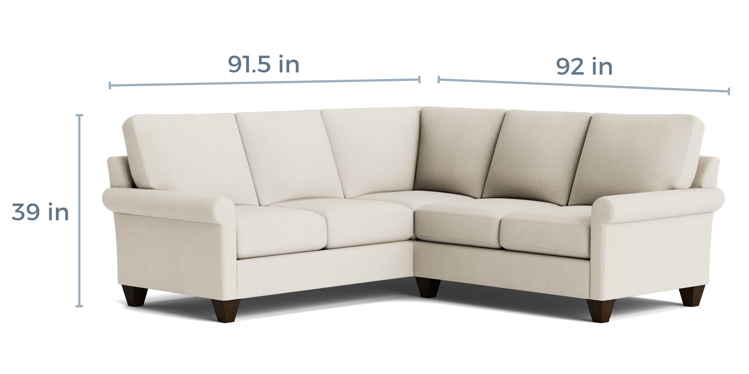 True Custom™ True Custom® Roll Arm L-Shaped Sectional C100L4161SFKIT25