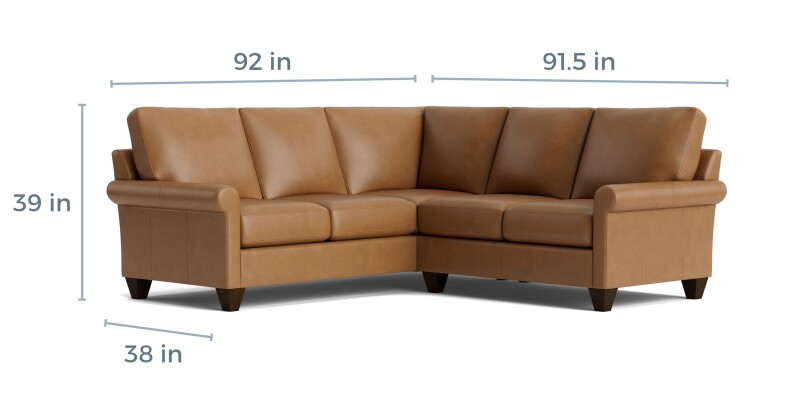 True Custom™ True Custom® Leather Roll Arm L-Shaped Sectional C100L4161SFLKIT60