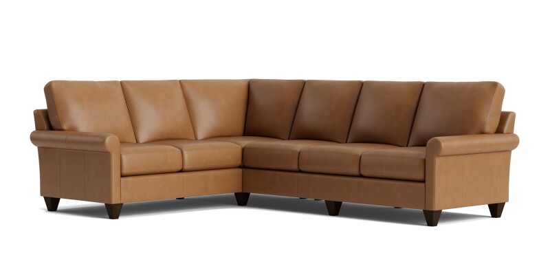 True Custom™ True Custom® Leather Roll Arm L-Shaped Sectional C100L6661SFLKIT53