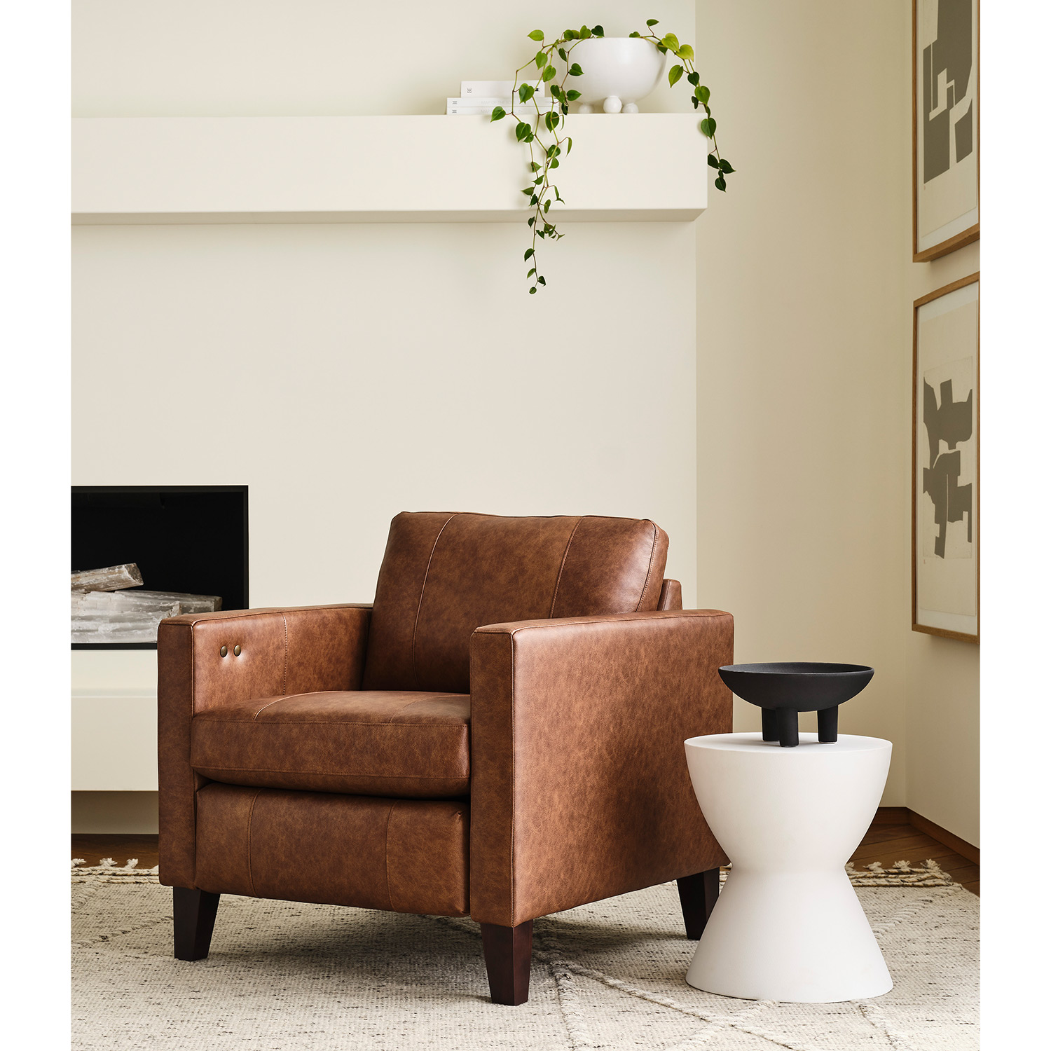 Traftly - Modern Styled Incliner Chair - Dark Walnut - C100RI4DW C100RI4DW