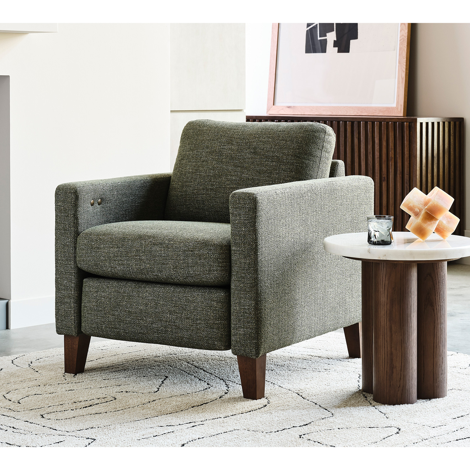Traftly - Modern Styled Incliner Chair - Dark Walnut - C100RI4DW C100RI4DW