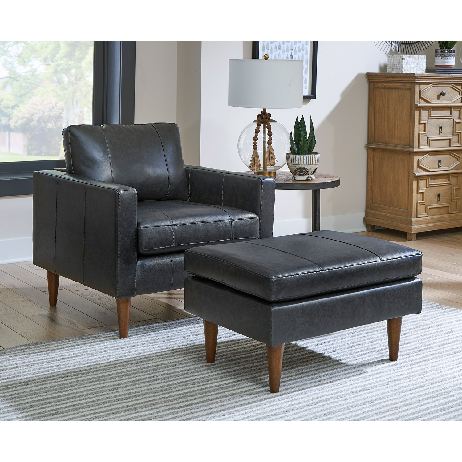 Trafton - Modern, Club Chair - Dark Walnut - C10DW C10DW